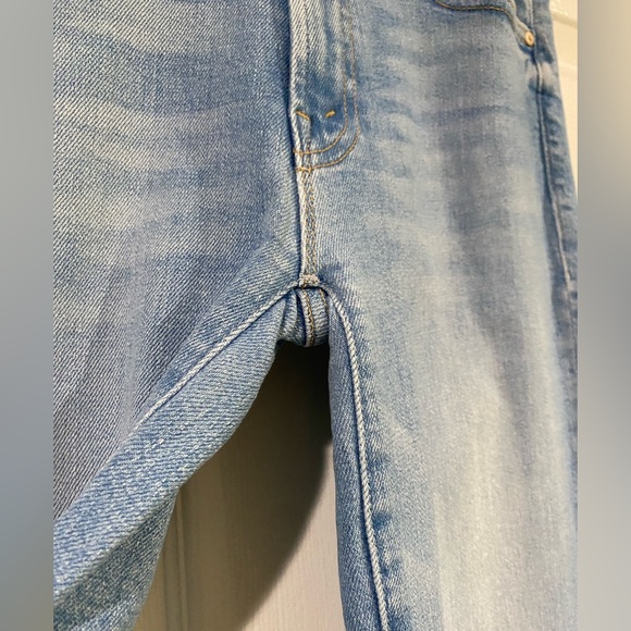 MOTHER The Insider Crop Step Fray Jeans In Limited Edition Wash Denim Size 24 - Picture 6 of 15